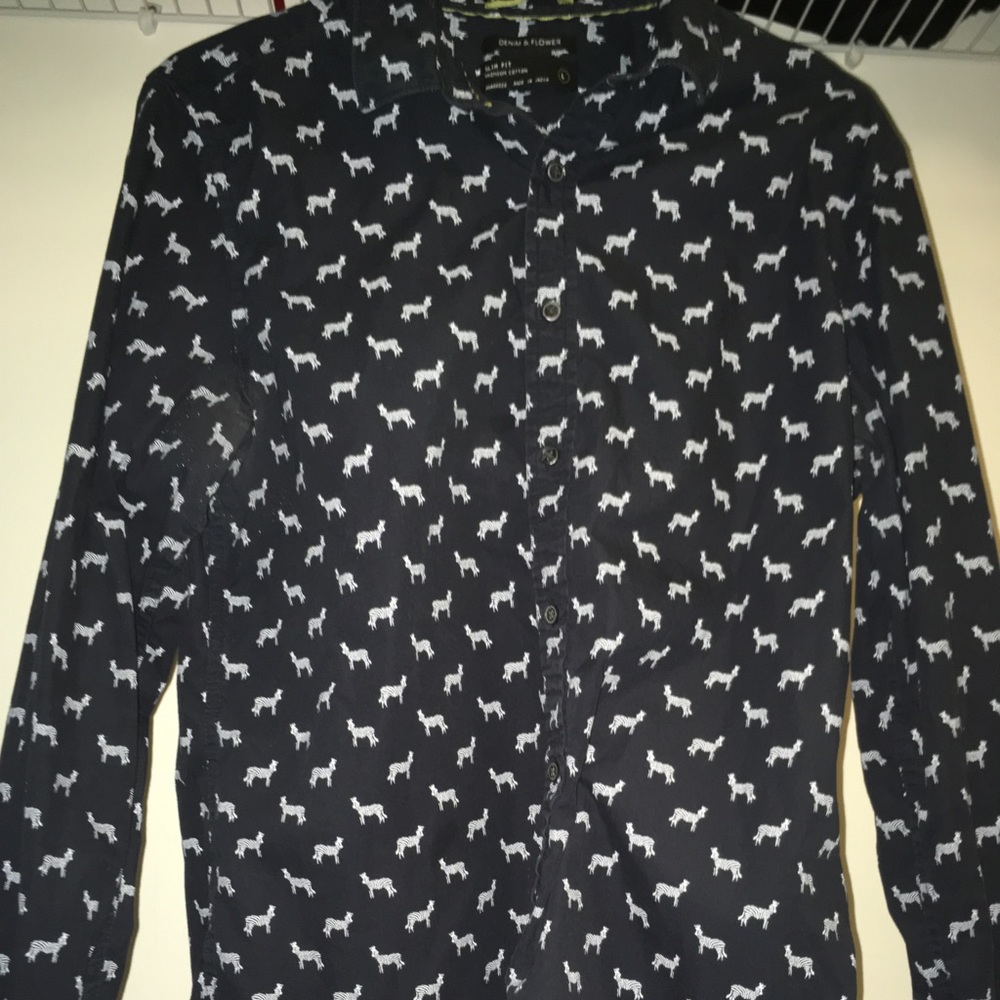 Zebra print Button down